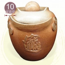 【風水球(大)】金黃色水琴中型滾球(含球高約37公分)