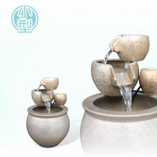 【三層流水】陶藝色(小)三層流水(甕直徑約27cm、總高39cm)