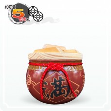 【花藝】鐵紅招財 (乾隆滿)  | 約可裝 5 台斤米寬口米甕