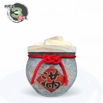 【上等】陶藝灰米甕(滿竹滿足) | 約可裝 3 台斤米