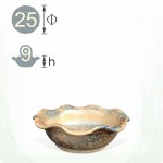 【荷葉盆】陶藝色荷葉盆(約 25 x 9 )