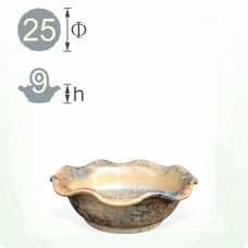 【荷葉盆】陶藝色荷葉盆(約 25 x 9 )