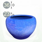 【水缸】藍色陶瓷水缸(也可當火爐)(約 36 x 23)