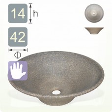 【洗手盆】( 錐 ) 陶藝灰色錐形洗手盆 