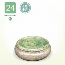 【茶盤】頂級陶瓷茶盤(直徑:24公分)(綠)