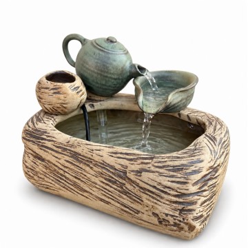 【唐楓流水】木紋茶壺｜流水