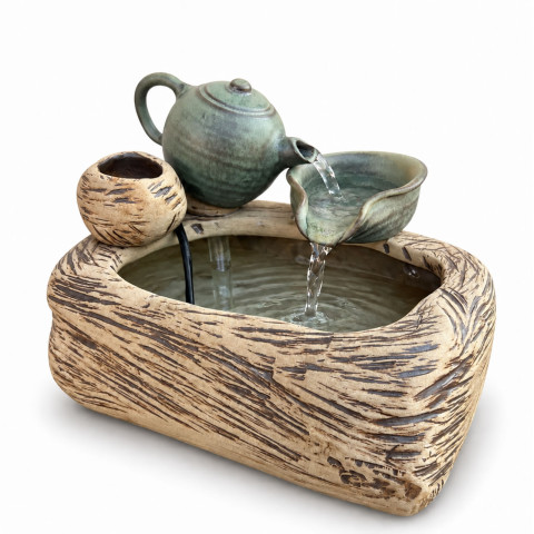【唐楓流水】木紋茶壺｜流水