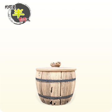 【唐楓米甕】迷你陶瓷仿木米甕｜約可裝 300g 米