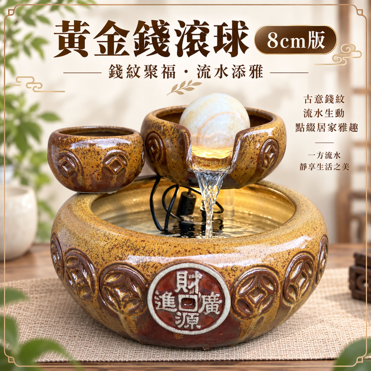 【唐楓滾球】黃金錢滾球｜8cm球