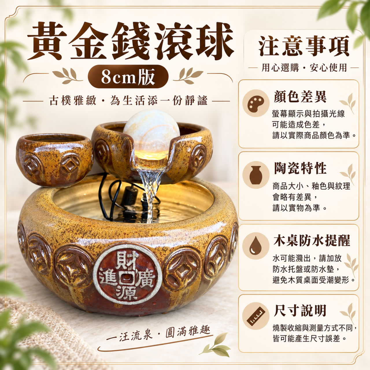 【唐楓滾球】黃金錢滾球｜8cm球