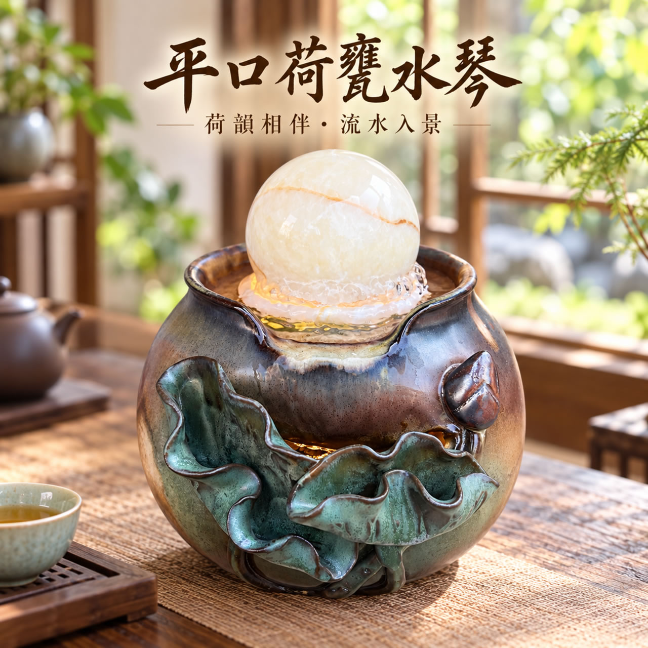 【唐楓滾球】平口甕水琴｜8cm球