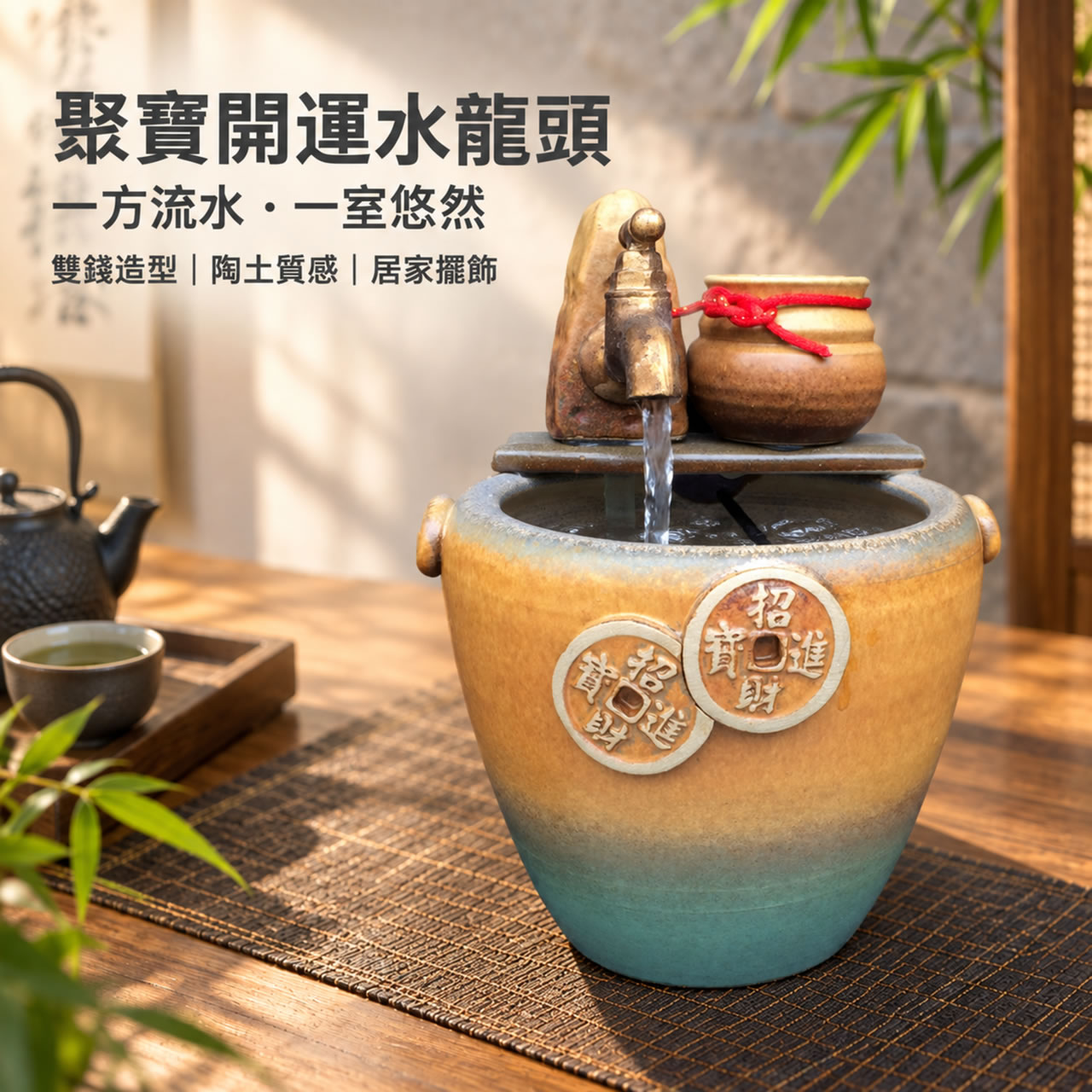 【唐楓流水】聚寶開運水龍頭｜流水