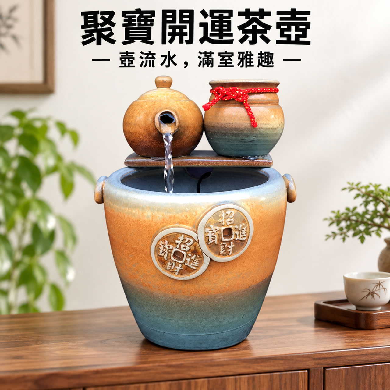 【唐楓流水】聚寶開運茶壺｜流水
