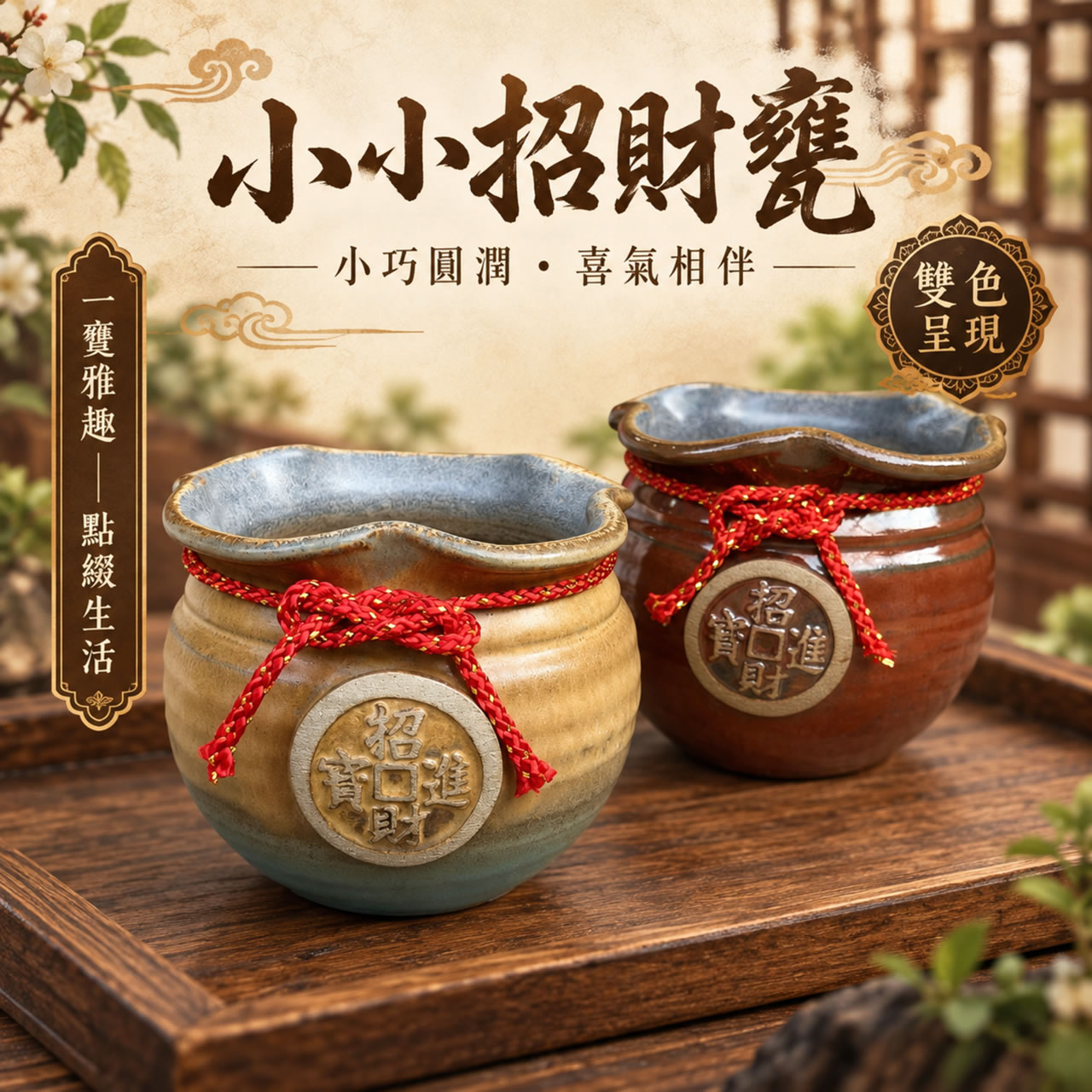 【唐楓聚寶甕】小小招財甕